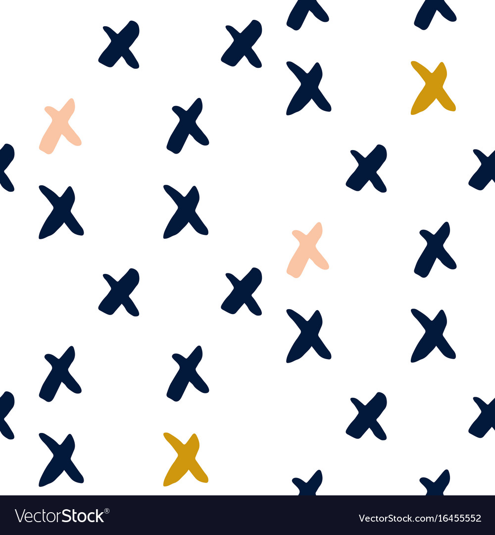 Hand drawn abstract seamless pattern
