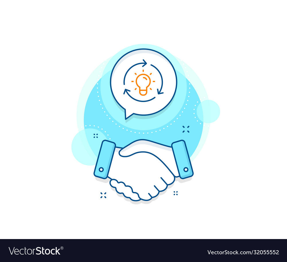 Idea line icon lightbulb sign core value