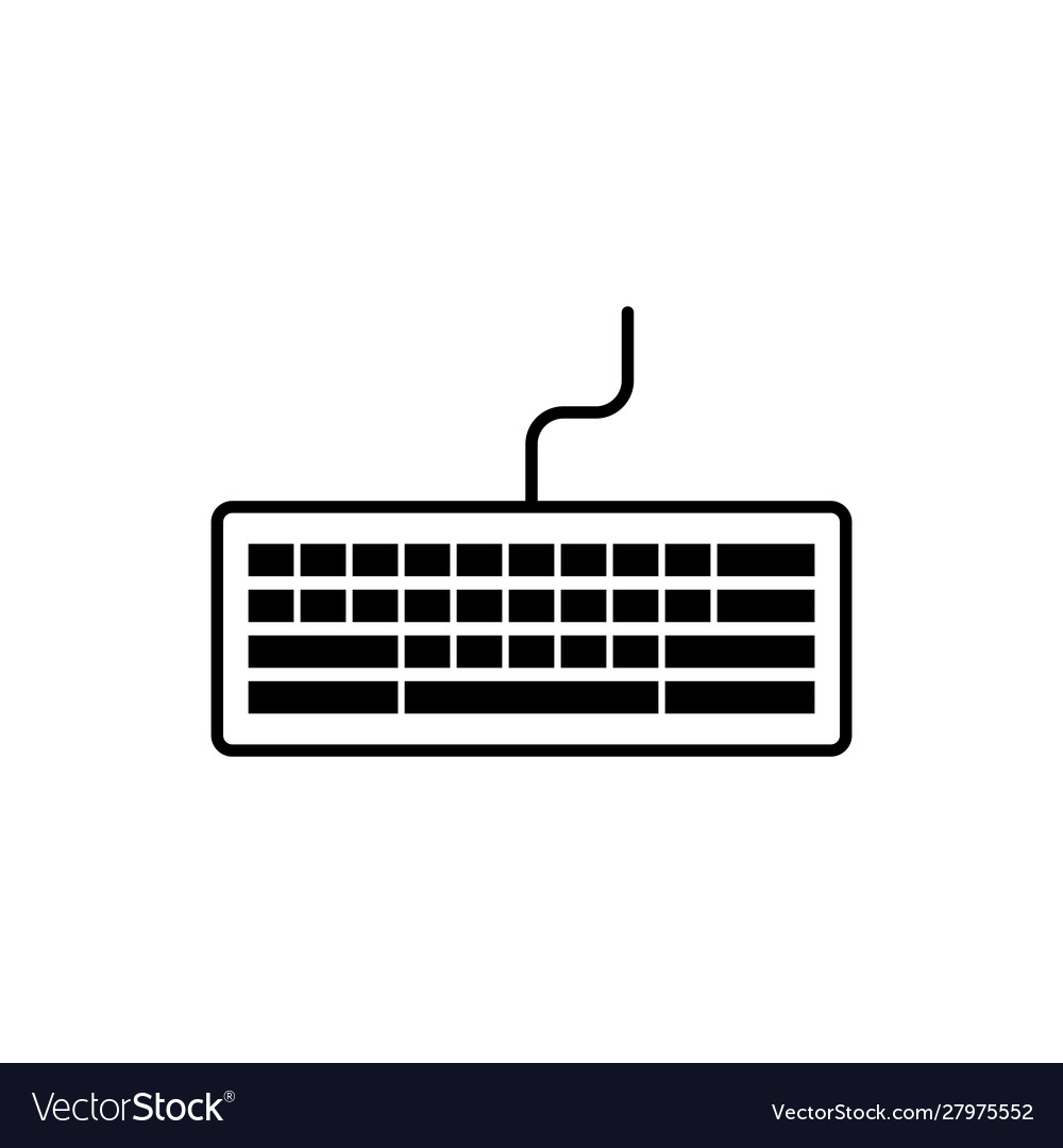 Keyboard icon isolated on white background Vector Image