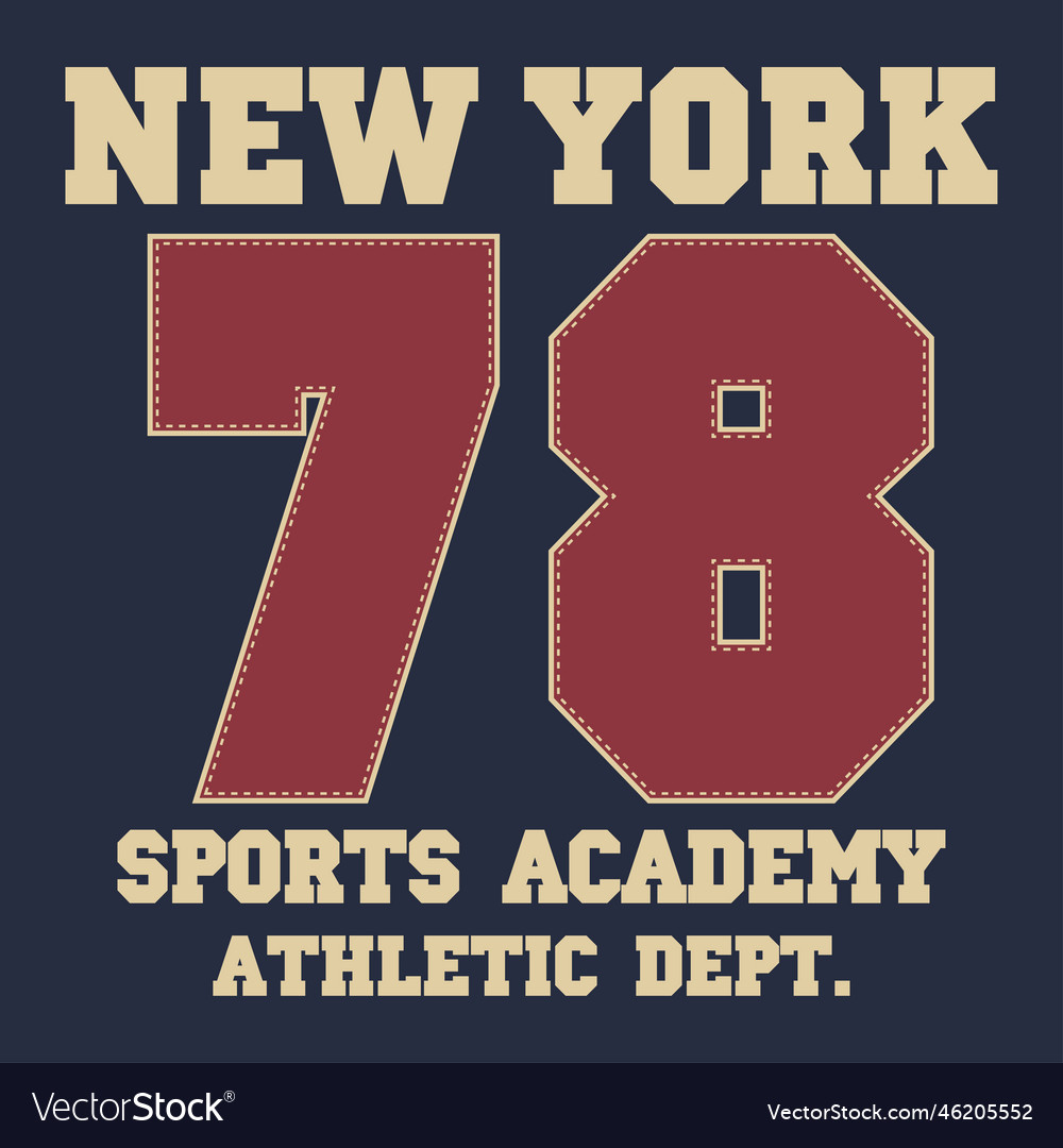 New york typography graphics print for number t