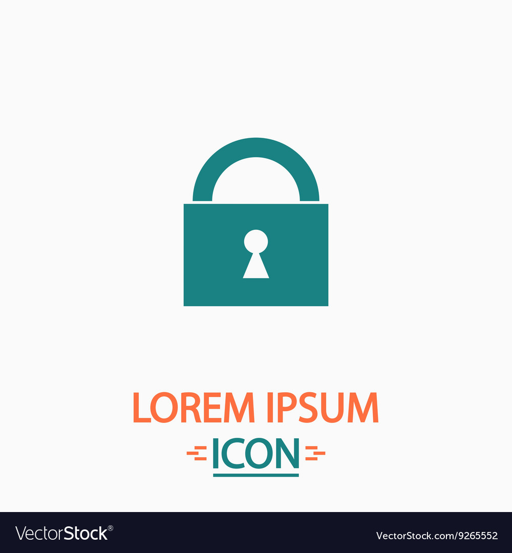 Padlock computer symbol