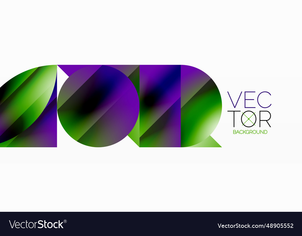 Serene gradient template circles and triangles vector image Serene gradient template circles and triangles