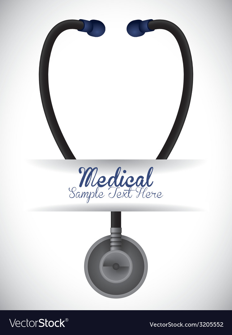 Stethoscope design Royalty Free Vector Image - VectorStock