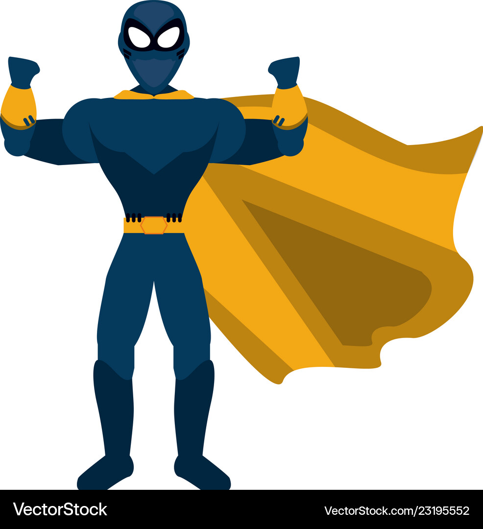 Superhero character cartoon Royalty Free Vector Image