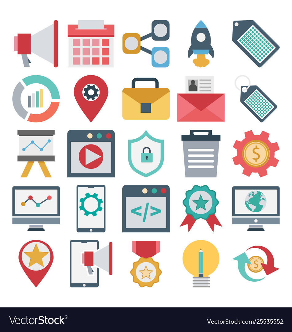 Web and seo isolated icons set which can e
