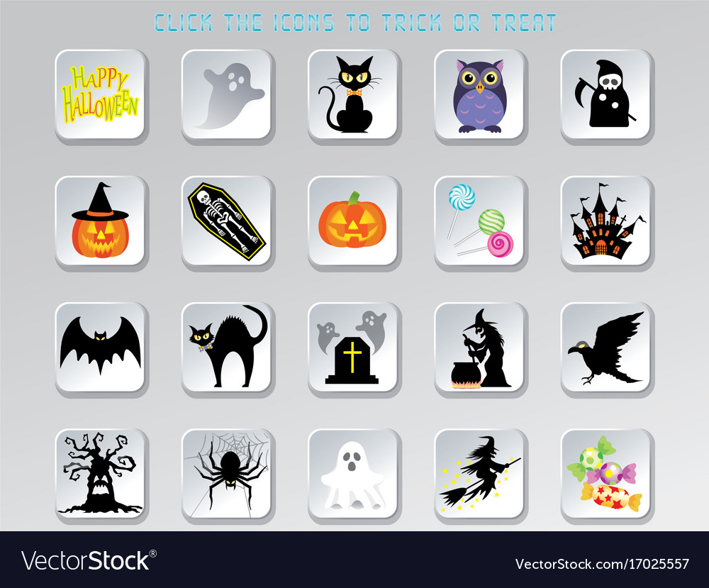 A happy halloween user interface icon set