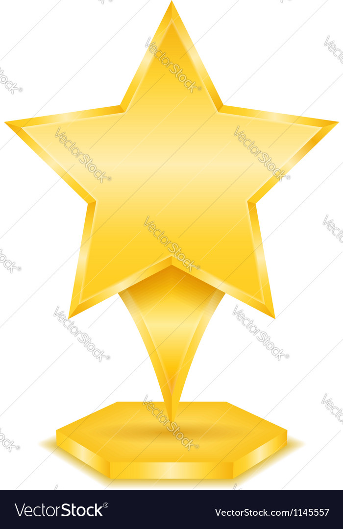 Golden star Royalty Free Vector Image - VectorStock