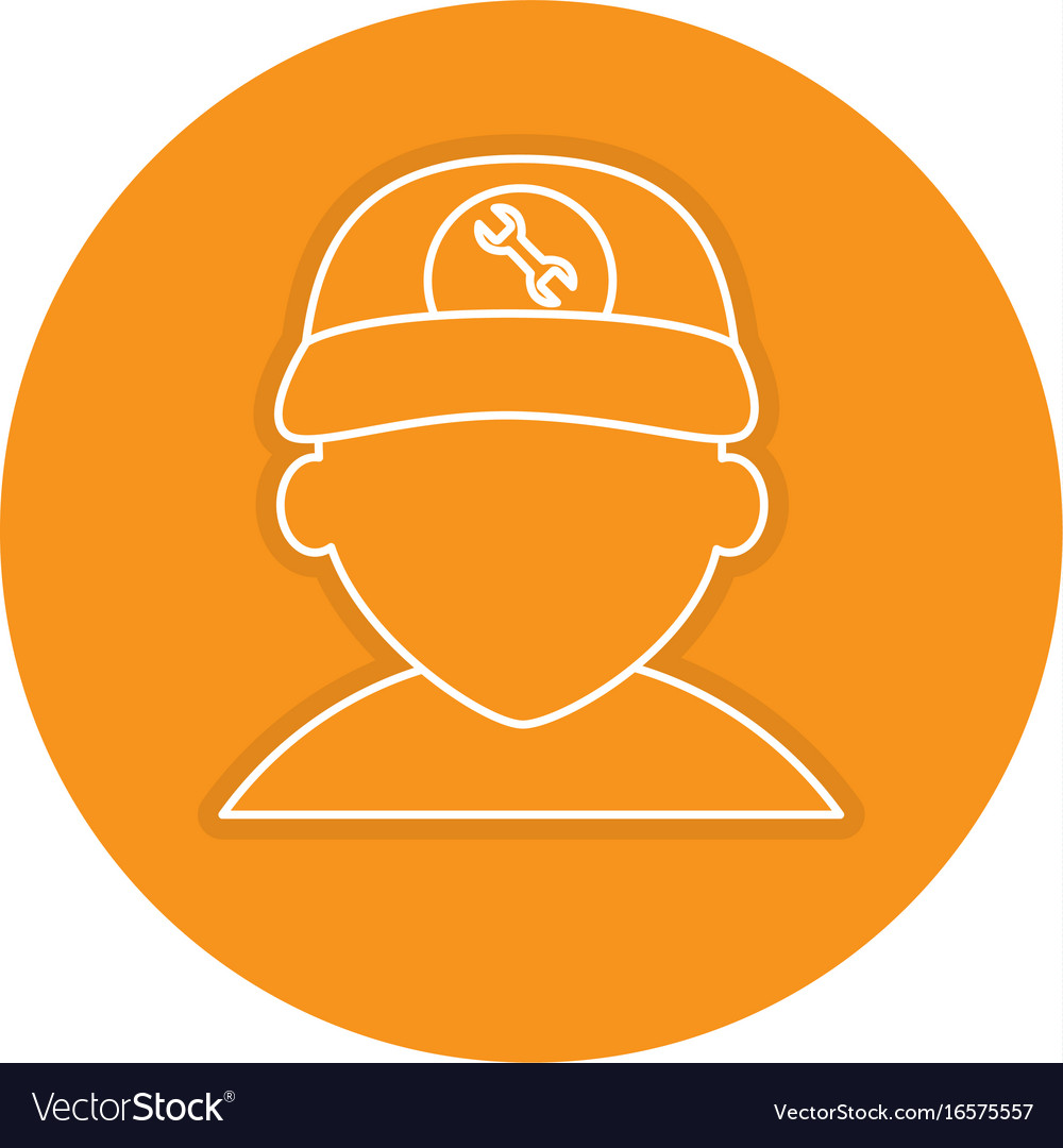 Mechanic avatar character icon Royalty Free Vector Image