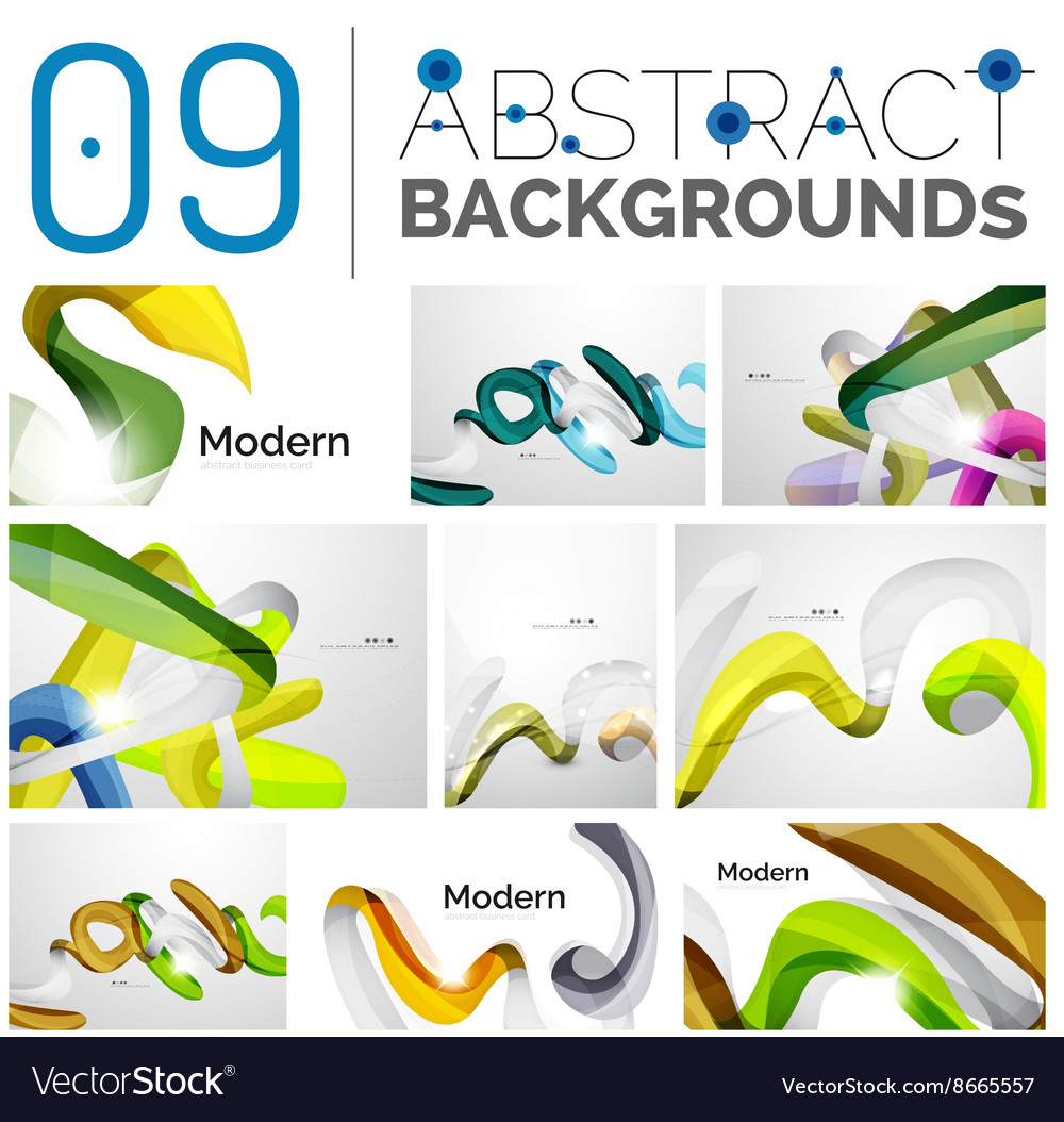 Motion concept abstract background set