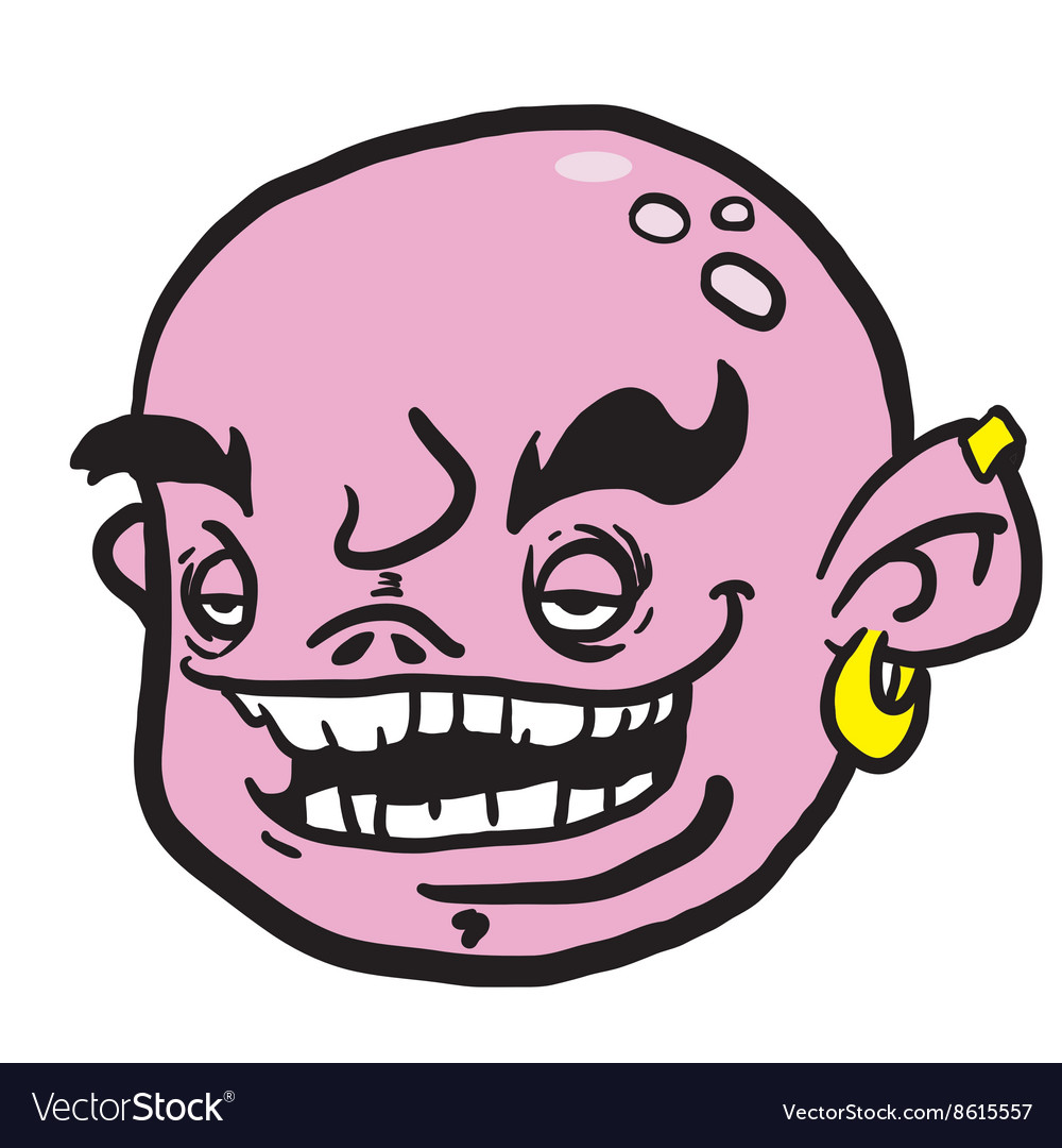 Pink cartoon face