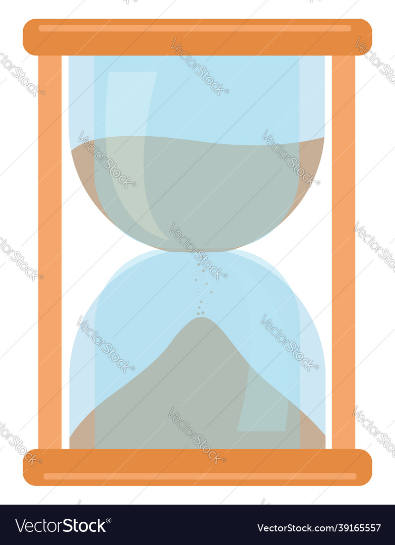 Sand timer on a white background