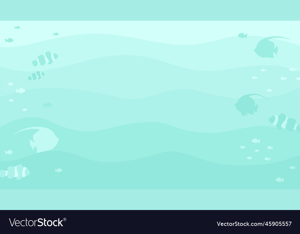 Underwater scene with fishes banner marine life Vector Image