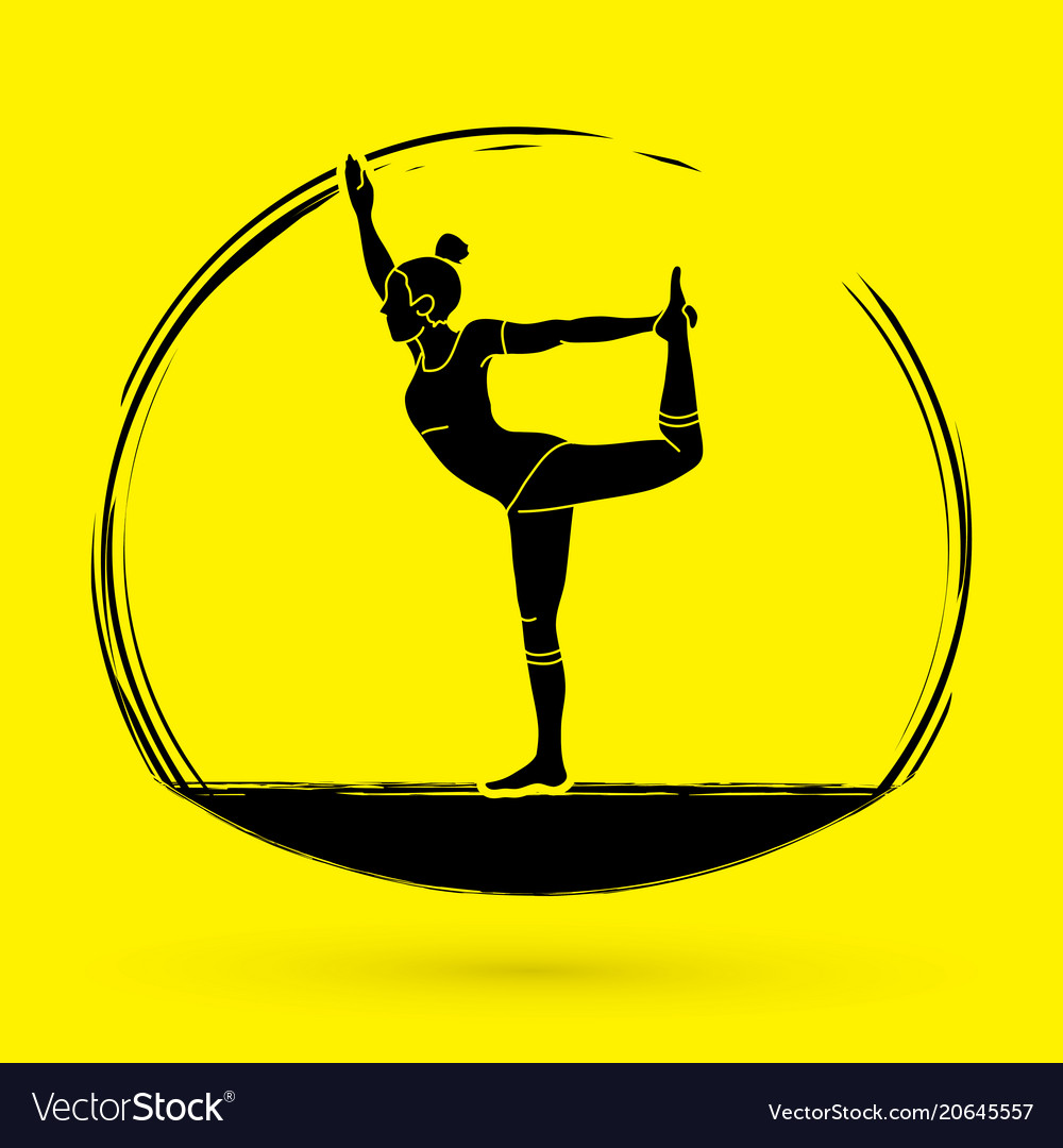 Yoga pose woman training graphic