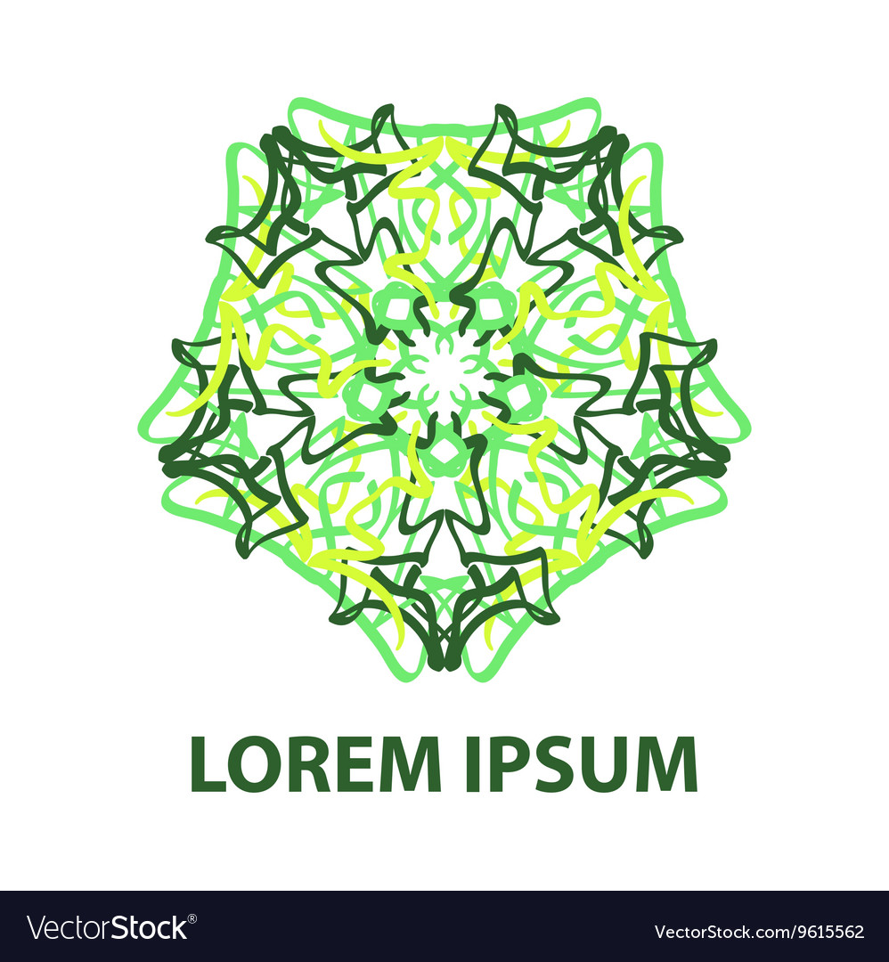 Abstract ornamental design with text space Vector Image