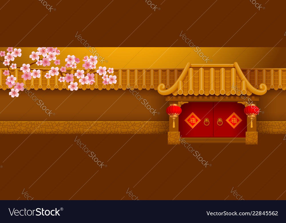 Chinese New Year Template Royalty Free Vector Image