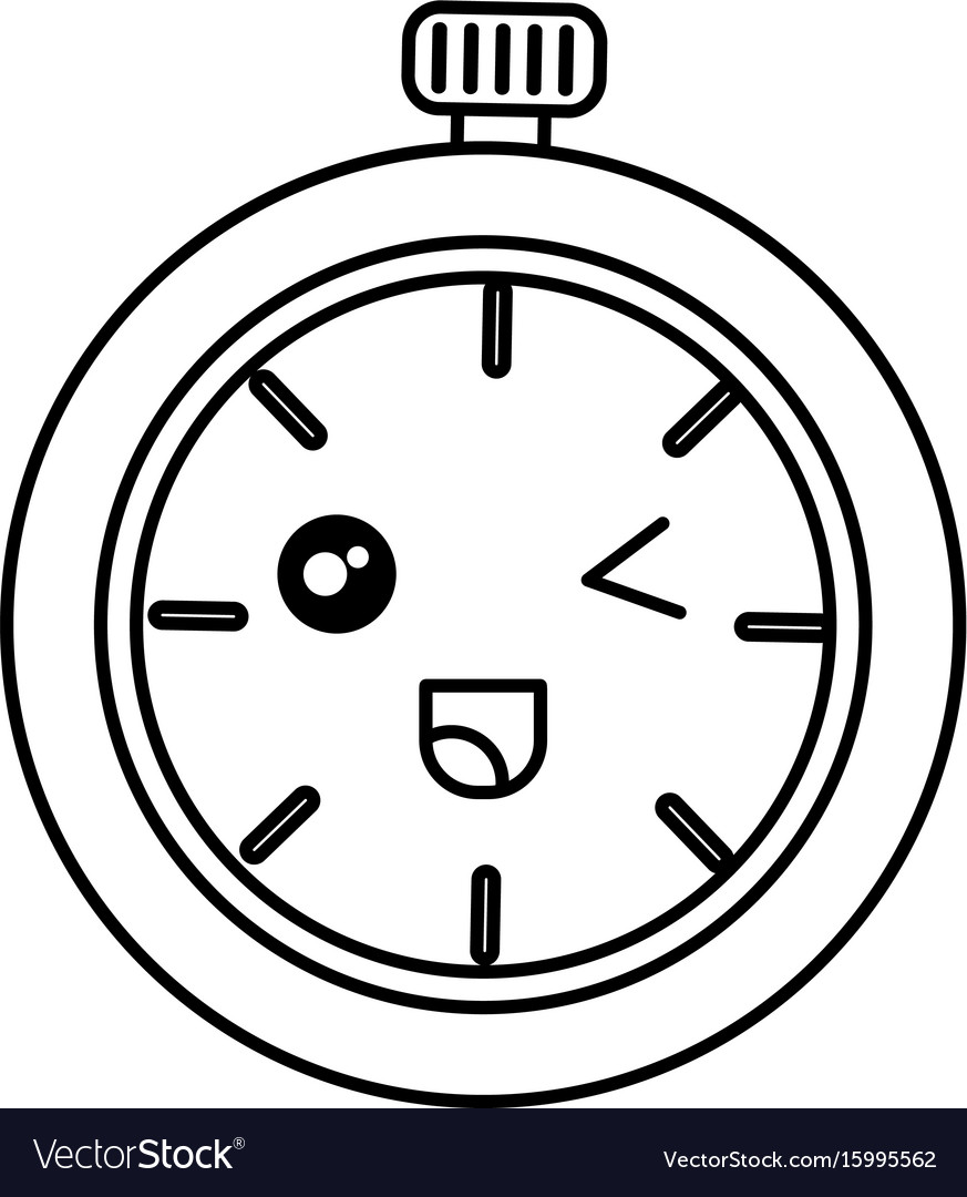 Chronometer timer kawaii character