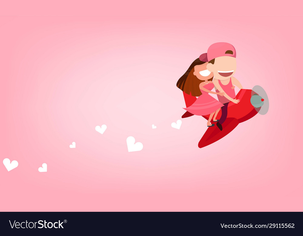 Cute cartoon wedding couple men and women card vector image Cute cartoon wedding couple men and women card