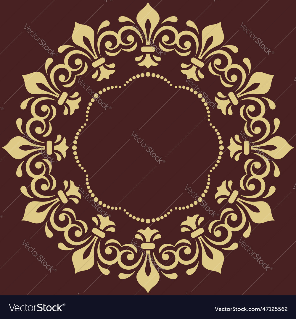 Damask background with arabesques Royalty Free Vector Image