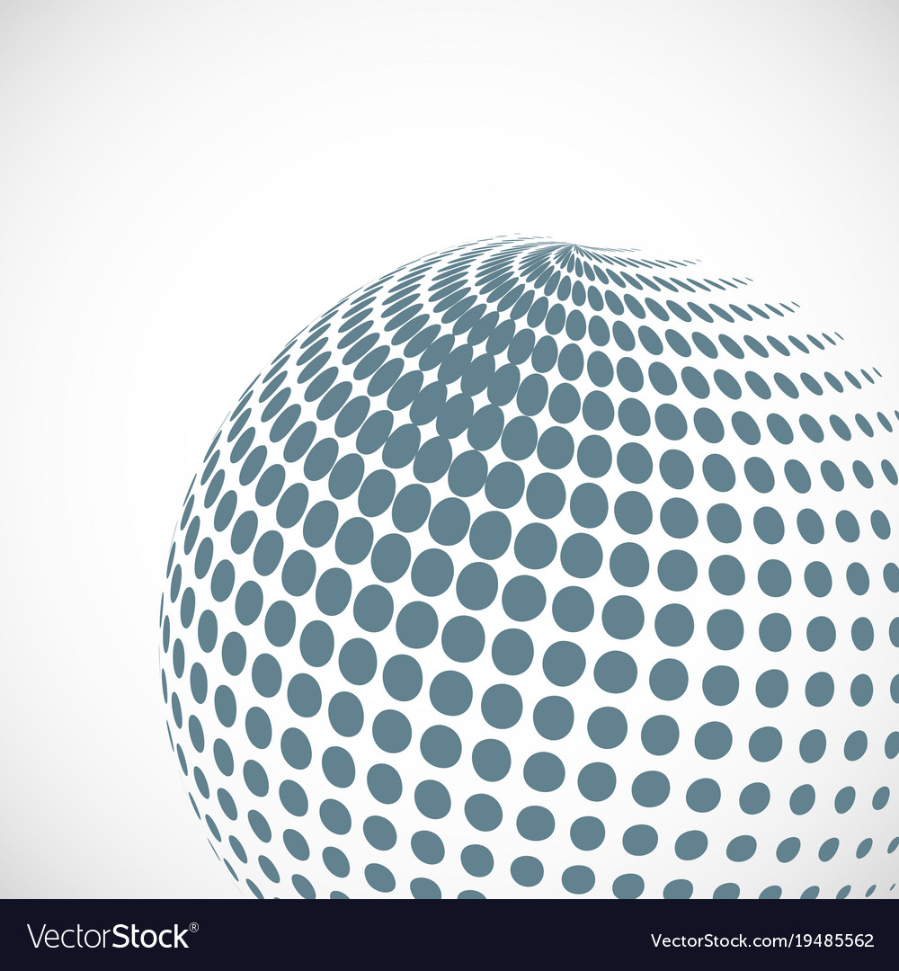 Halftone sphere design element