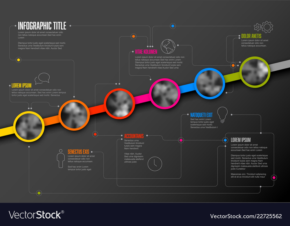 Infographic company milestones timeline template Vector Image