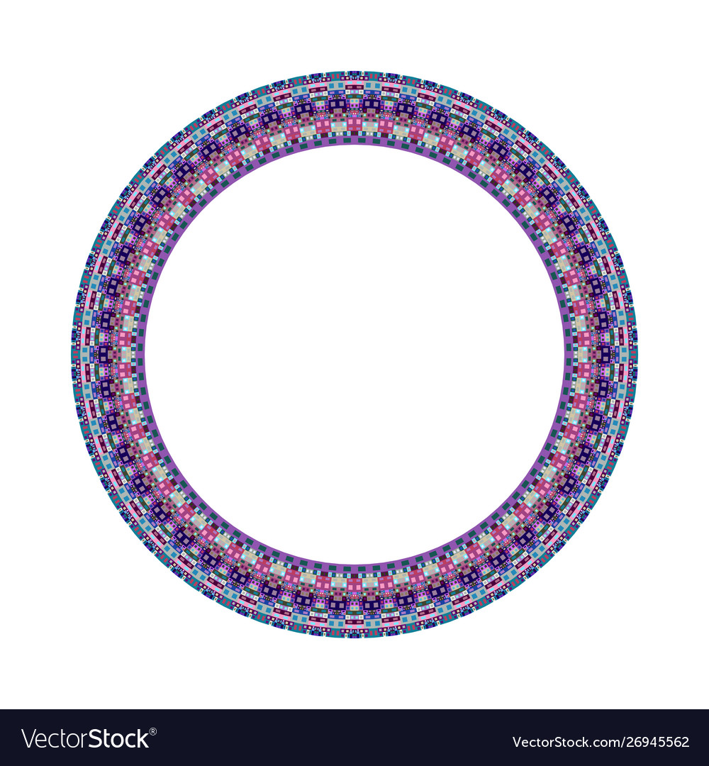 Isolated mosaic round wreath - abstract element