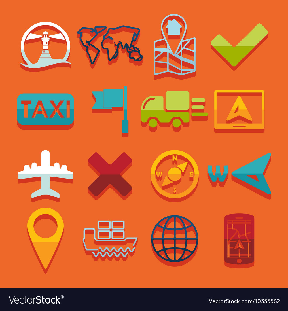 Set of navigation icons