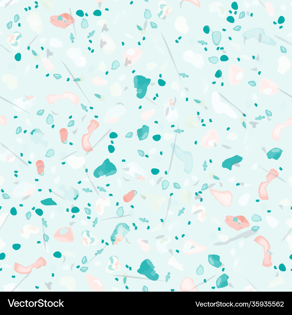 Terrazzo texture flooring seamless pattern Vector Image