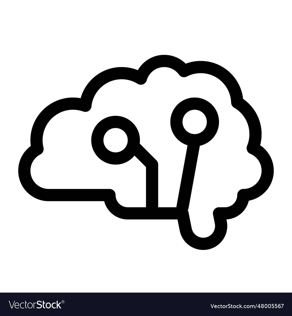 Ai brain a program simulate human behavior Vector Image