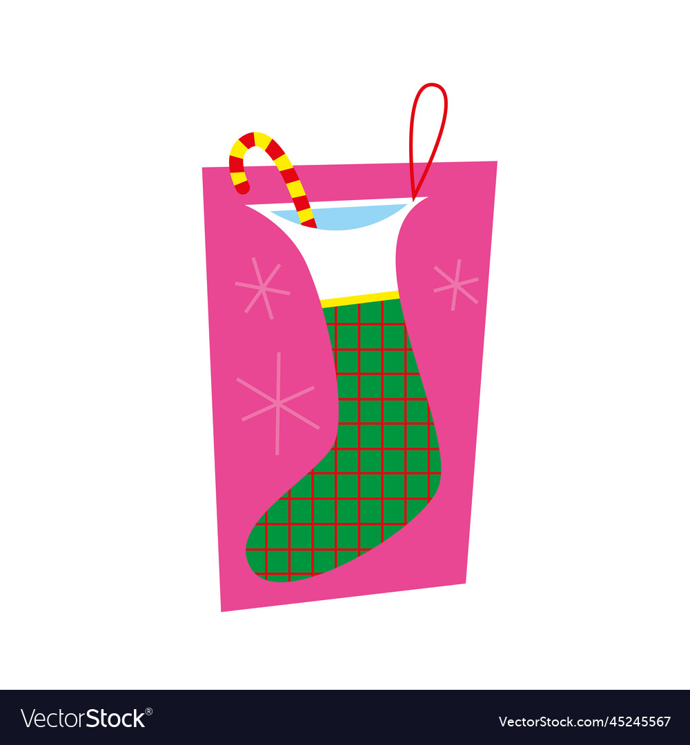 Christmas stocking isolated on white background