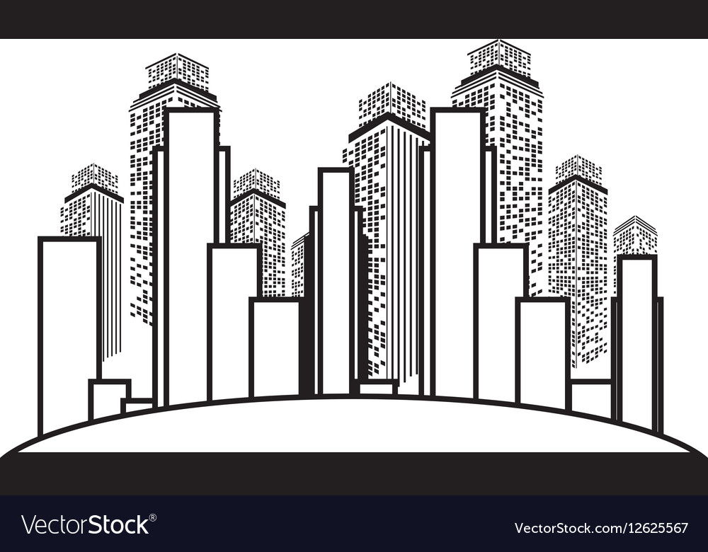 Stadtlandschaft Gebäude Skyline Ikone