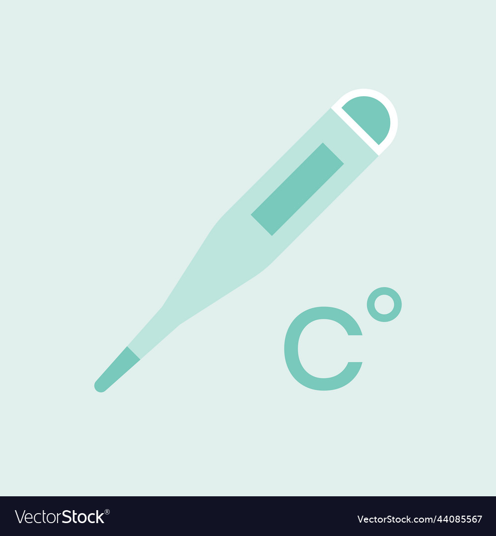 Digital thermometer measuring fever for covid 19 vector image