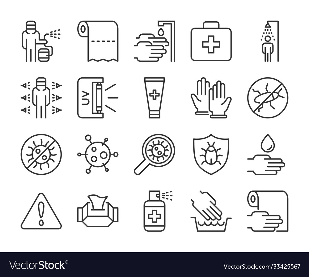 Disinfection icon and sterilization Royalty Free Vector