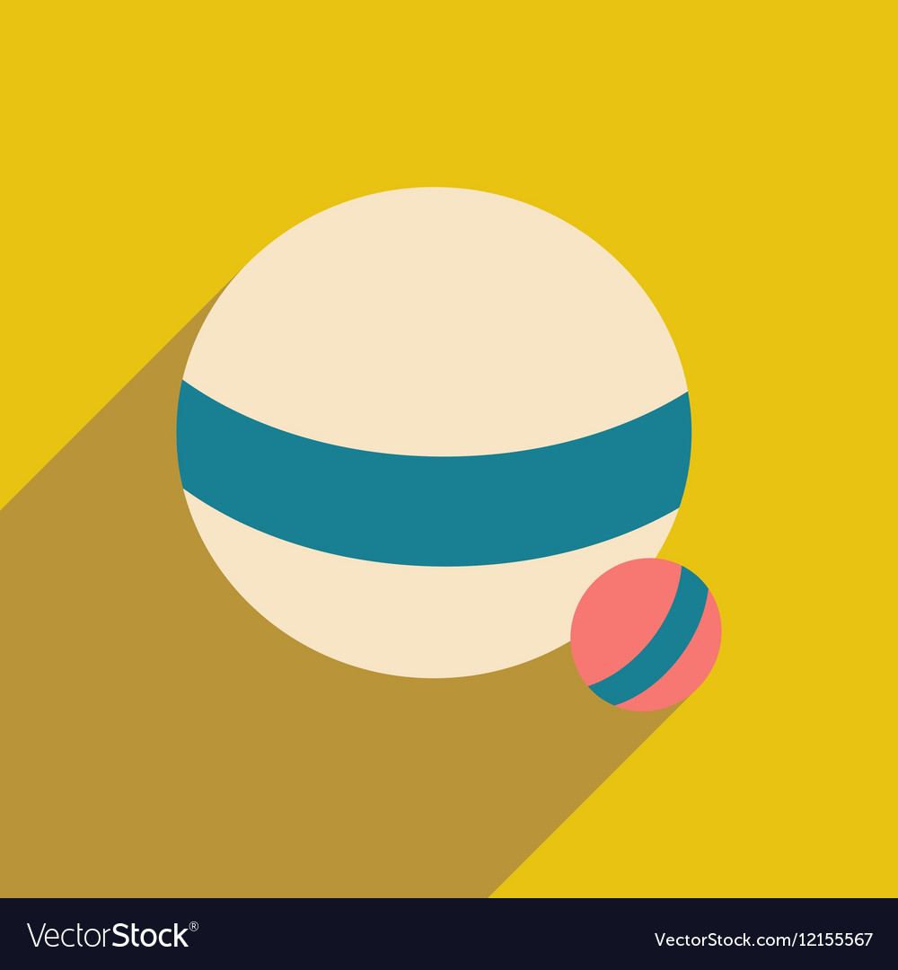 Flat with shadow icon and mobile application ball