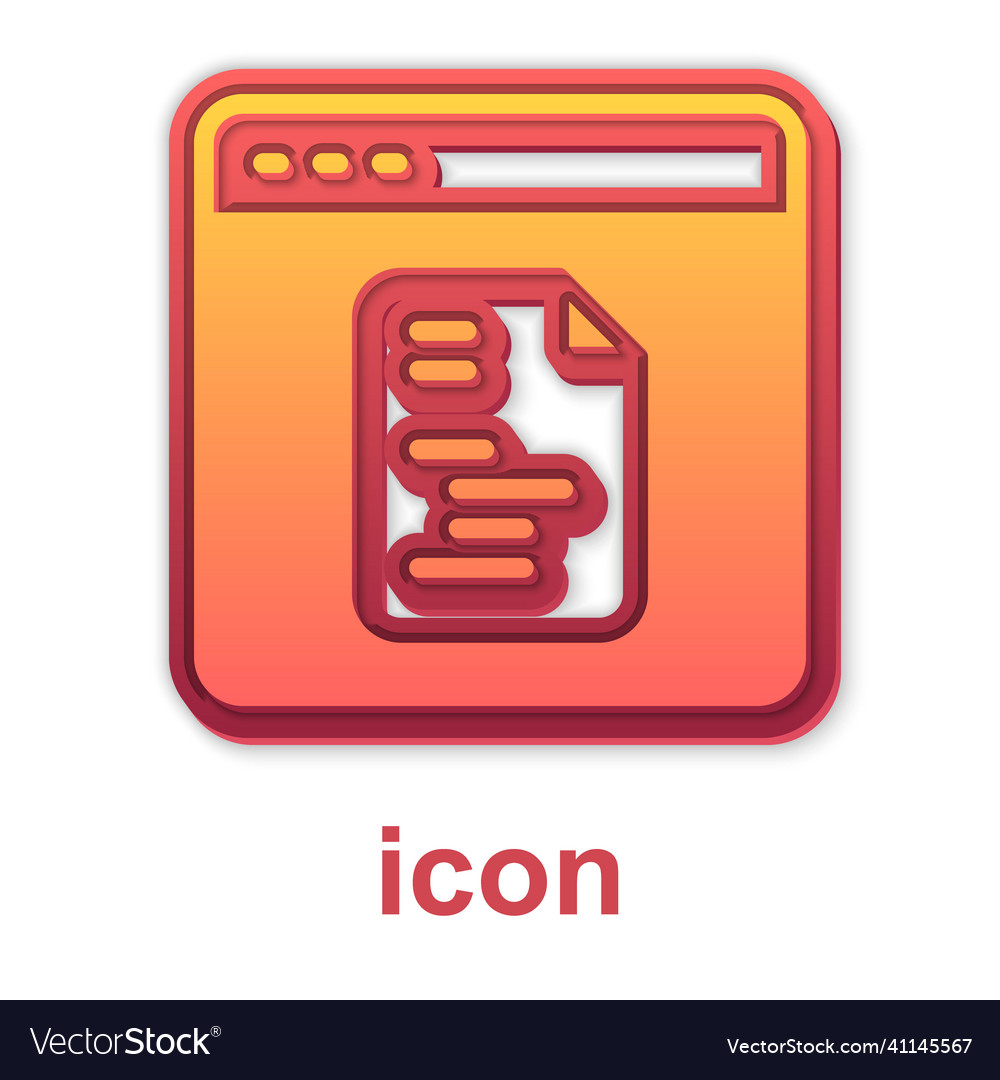 Gold software web developer programming code icon vector image Gold software web developer programming code icon