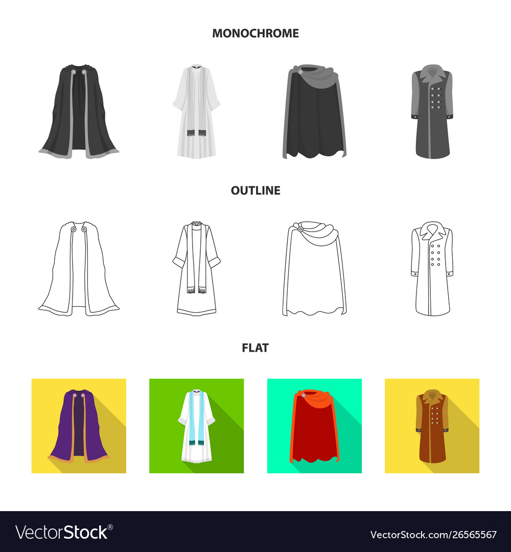 Isolated object material and clothing symbol vector image Isolated object material and clothing symbol