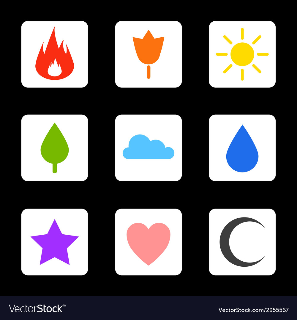 Random abstract icons set