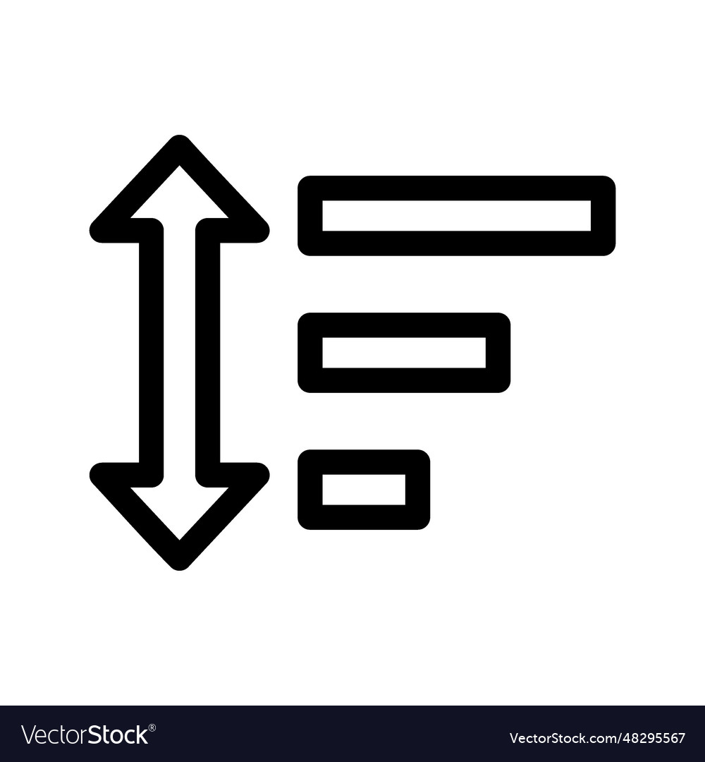 Sorting icon vector image Sorting icon