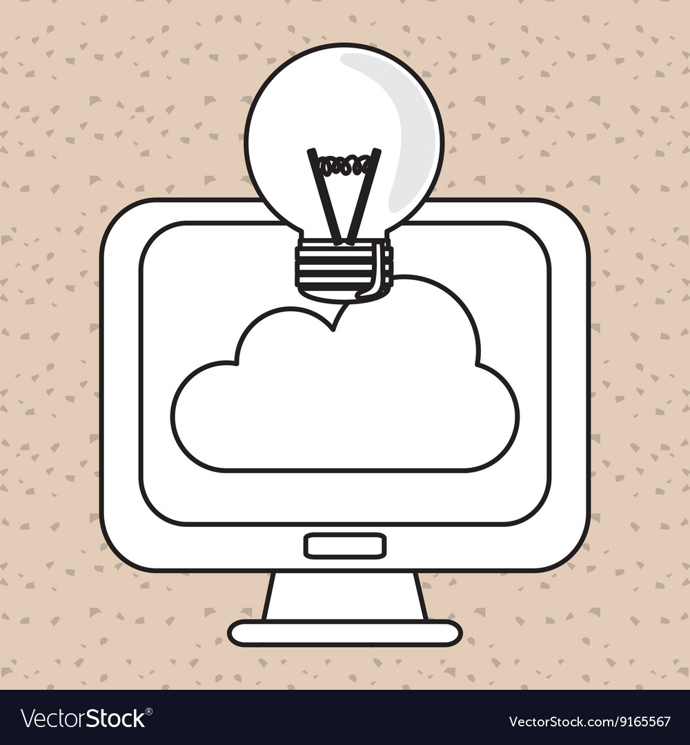 Technology design computer icon colorful