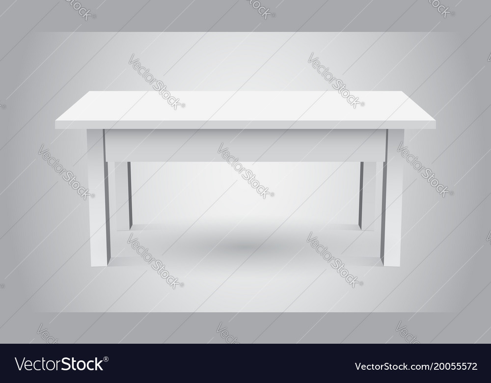 3d table for object presentation empty white top