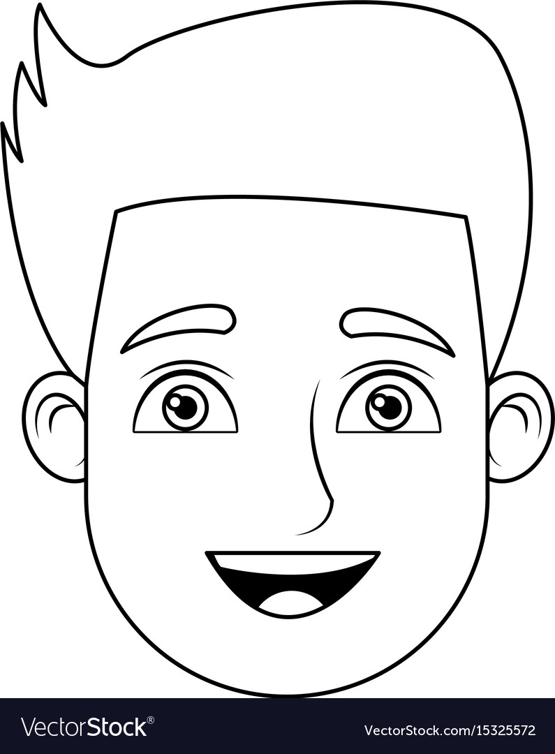 Cartoon man avatar profile picture male character Vector Image