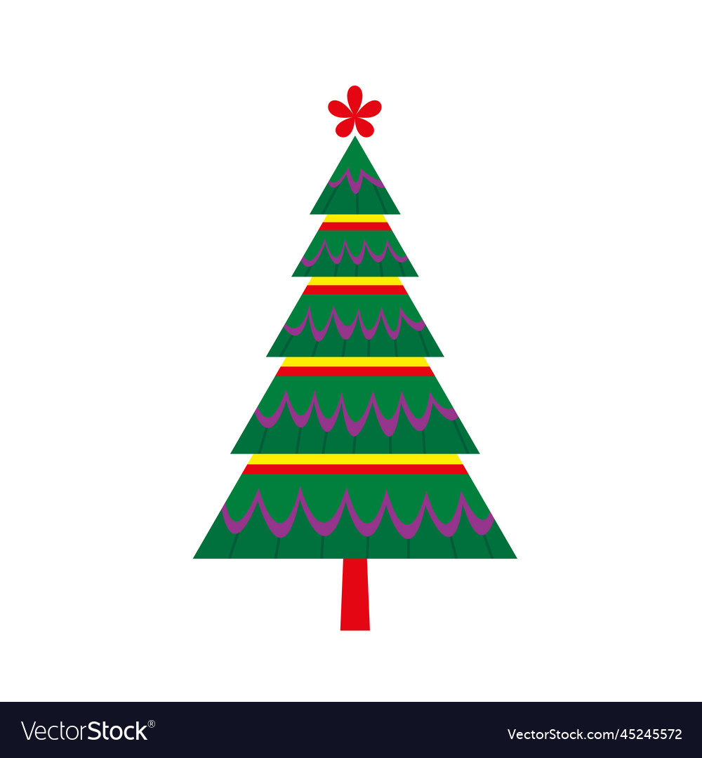 Christmas tree isolated on white background