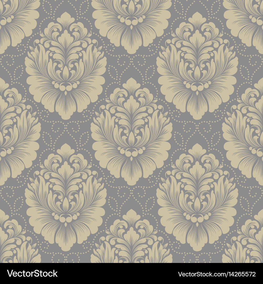 Damask seamless pattern background classical Vector Image