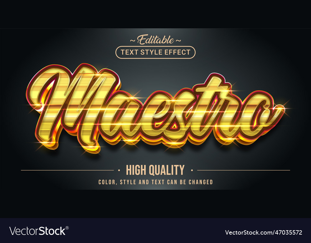 Editable text style effect - maestro