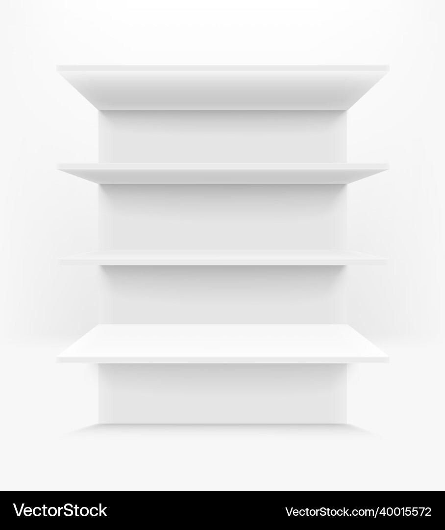 Empty The Rack Vector Empty white clean store rack Royalty Free Vector Image