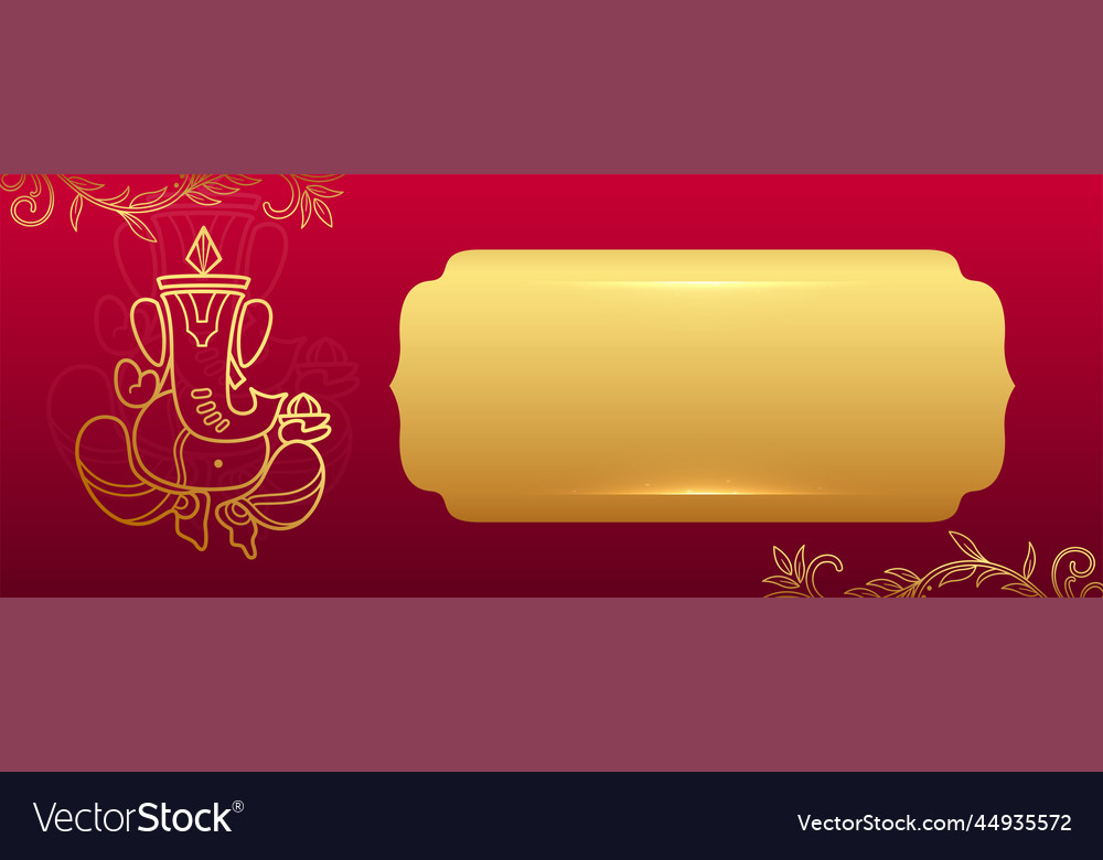 Golden Lord ganesha Banner für ganesh chaturthi