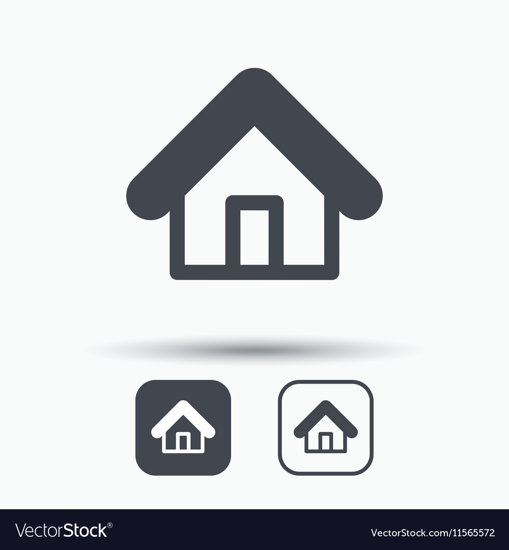 Home icon house building sign Royalty Free Vector Image