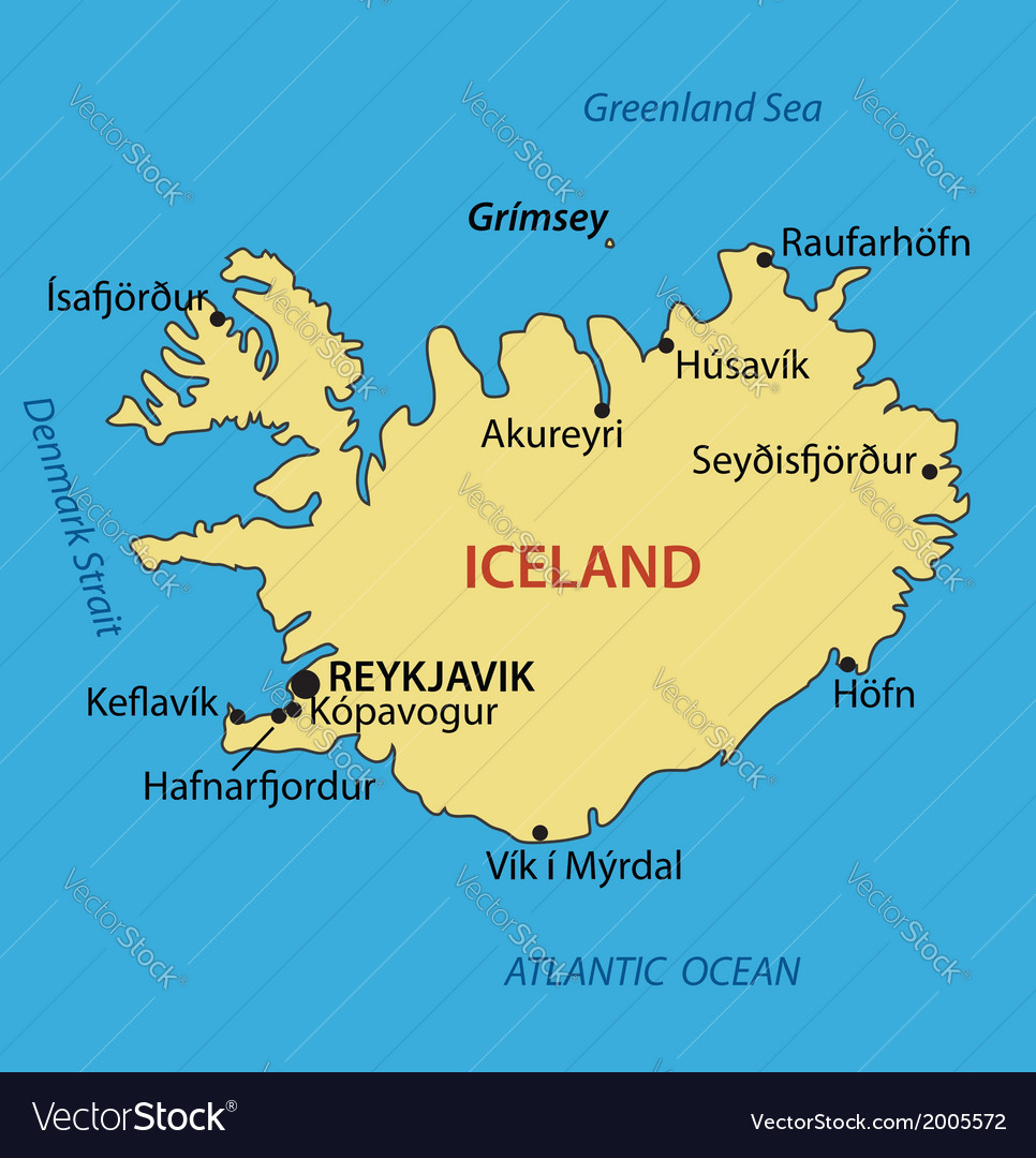 Iceland - map