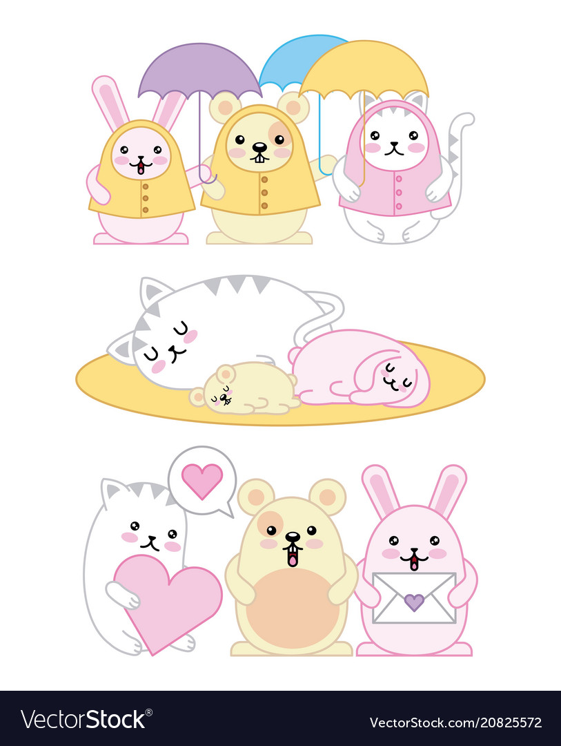 Kawaii animal cartoon