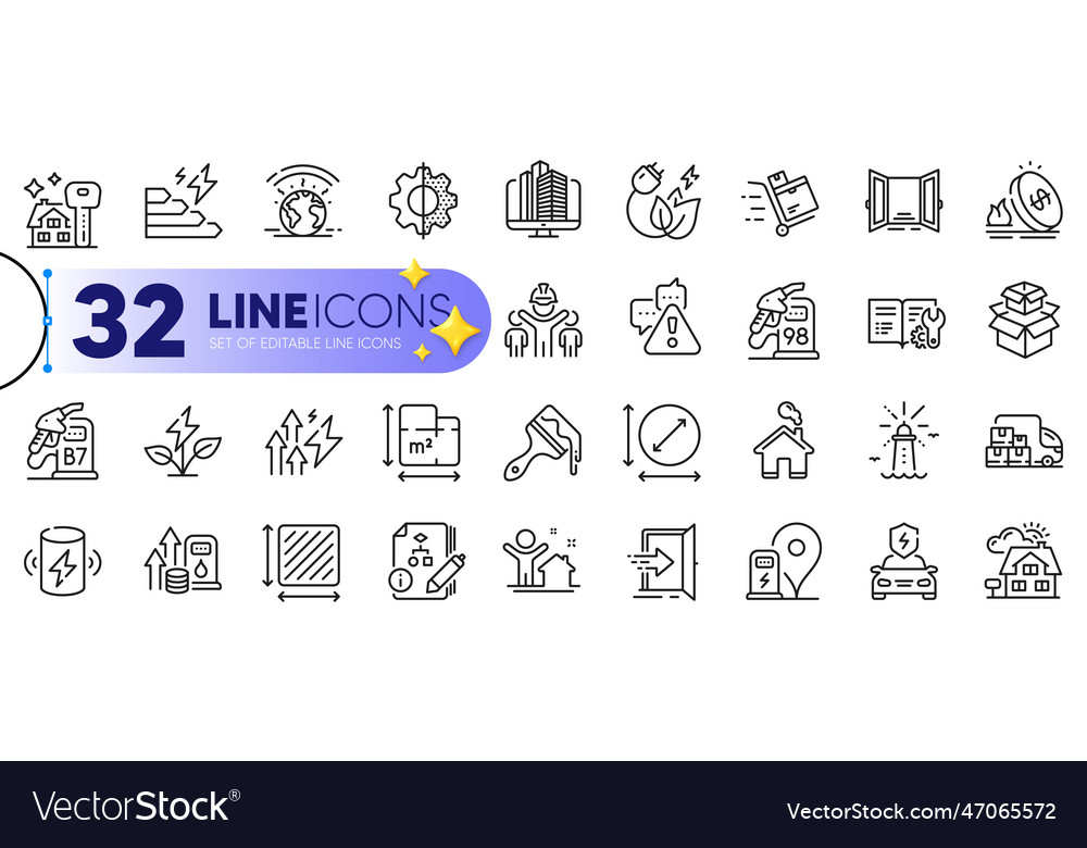 Outline-Set von Algorithmus Warnung und Eingang vector image Outline-Set von Algorithmus Warnung und Eingang