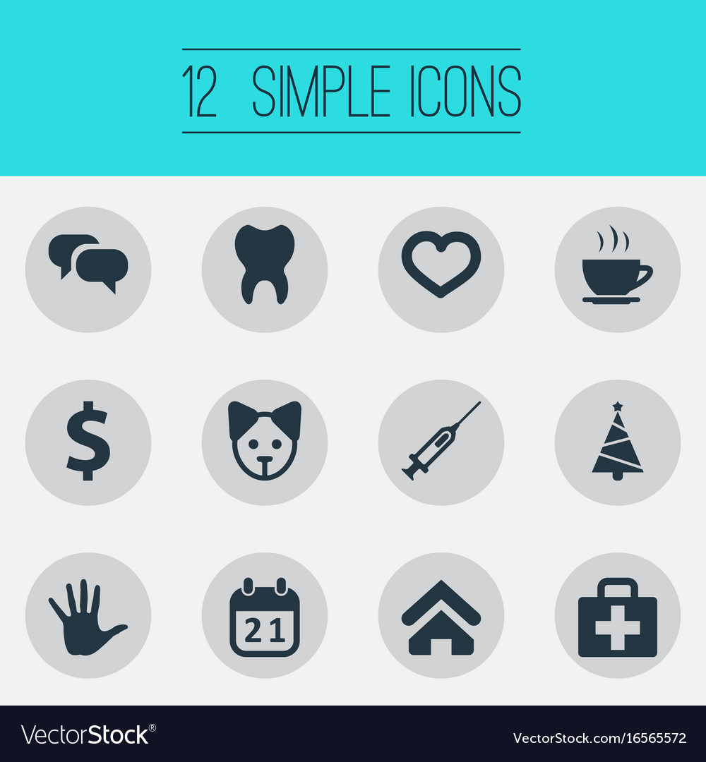 Set of simple brood icons